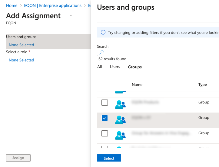 select users or groups